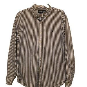 Ralph Lauren classic blue/white stripe shirt , L